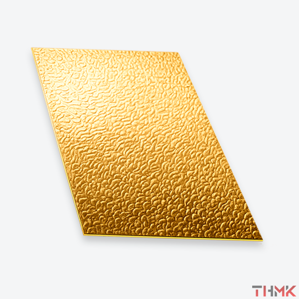 Лист нержавеющий 0,8х1219х2438 мм шлифованная под золото AISI 304 текстурированный